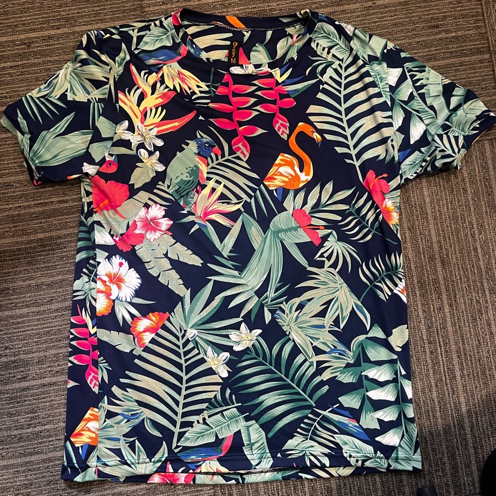 Gray Max Tropical Print Clothing (Medium)